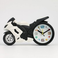 Часы - будильник настольные "Мотоцикл" детские, дискретный ход, d-7 см, 19 х 10 см, АА: 