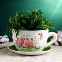 Горшок в форме чашки "Блум" цветы, 19х24х12см: 