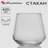 Стакан низкий Paşabahçe Allegra, 425 мл, стекло, прозрачный: в наличии 10 шт