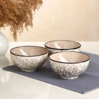 Набор посуды "Салатный", керамика, серый, 3 шт:700 мл, 1 сорт, Иран: 