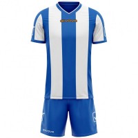Givova Football Kit Jersey with Shorts Kit Catalano blue / white: Цвет: Brand: Givova Material: 100% polyester Brand logo above the chest area, on both sleeves, on the right leg and on both sides of the pants ripped V-neck elastic, ribbed cuffs Mesh inserts ensure better ventilation elastic waistband with drawstring without mesh lining Short sleeve comfortable to wear NEW, with label &amp; original packaging
https://www.sportspar.com/givova-football-kit-jersey-with-shorts-kit-catalano-blue/white