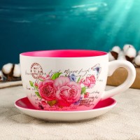 Горшок в форме чашки "Эмма" розы, 19х15х10см: 