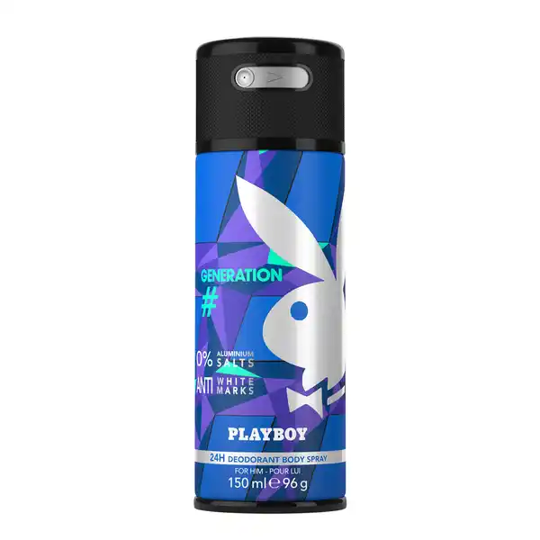 Playboy Generation # Deodorant Body Spray: Цвет: Produktbeschreibung und details fr ihn  Aluminiumsalze AntiweieFlecken h Deodorant Body Spray dermatologisch getestet Kontaktdaten EA Cosmetics Distributions GmbH Kapellenst  a  Feldkirchen Kr Mnchen Germany UrsprungslandHerkunftsort Portugal Anwendung und Gebrauch Dose  cm vom Krper entfernt halten und sprhen Inhaltsstoffe Isobutane Alcohol Denat Propane Fragrance Parfum Propylene Glycol Butane Triethyl Citrate Ethylhexylglycerin Linalool Limonene Coumarin AlphaIsomethyl Ionone Geraniol Tocoherol  Warnhinweise und wichtige Hinweise Warnhinweise ACHTUNG Extrem entzndbares Aerosol Behlter steht unter Druck Kann bei Erwrmung bersten Von Hitze heien Oberflchen Funken offenen Flammen und anderen Zndquellen fernhalten Nicht rauchen Nicht gegen offene Flamme oder andere Zndquelle sprhen Nicht gewaltsam ffnen nicht durchstechen oder verbrennen auch nicht nach Gebrauch Vor Sonnenbestrahlung schtzen Nicht Temperaturen ber  C aussetzen Darf nicht in die Hnde von Kindern gelangen Dose nur entleert in die Wertstoffsammlung geben Benutzung ausschlielich gem Verwendungszweck Kontakt mit Augen und tiefe Inhalation vermeiden Nicht auf gereizte oder verletzte Haut sprhen Nicht im Intimbereich benutzen
https://www.rossmann.de/de/pflege-und-duft-playboy-generation--deodorant-body-spray/p/5050456521067