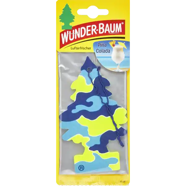 WUNDER-BAUM Lufterfrischer Pin~a Colada: Цвет: Produktbeschreibung und details Dieser Duft erinnert an einen Tropenstrand im Urlaub Kontaktdaten WUNDERBAUM AG Emdwiesenstrasse  CH Thayngen Switzerland wwwwunderbaumeu Anwendung und Gebrauch Beutel oben entlang der gestrichelten Linie ffnen und dann nach unten ziehen damit der obere Teil des Bumchen herausschaut Jede Woche das Bumchen etwas weiter herausziehen um die Duftstrke einzustellen Inhaltsstoffe pAnisyl acetate RpMenthadien Cumarin Anisylalkohol Warnhinweise und wichtige Hinweise Warnhinweise ACHTUNG Den Produktkontakt mit Oberflchen vermeiden Darf nicht in die Hnde von Kindern gelangen BEI BERHRUNG MIT DER HAUT Mit viel Wasser und Seife waschen Ist rztlicher Rat erforderlich Verpackung oder Kennzeichnungsetikett bereithalten Benutzte Produkte mit dem Haushaltsabfall entsorgen Unbenutzte Produkte an Sammelstellen fr Gefahrstoffe oder Sondermll entsorgen Kann allergische Hautreaktionen verursachen Giftig fr Wasserorganismen mit langfristiger Wirkung
https://www.rossmann.de/de/haushalt-wunder-baum-lufterfrischer-pina-colada/p/7612720108718