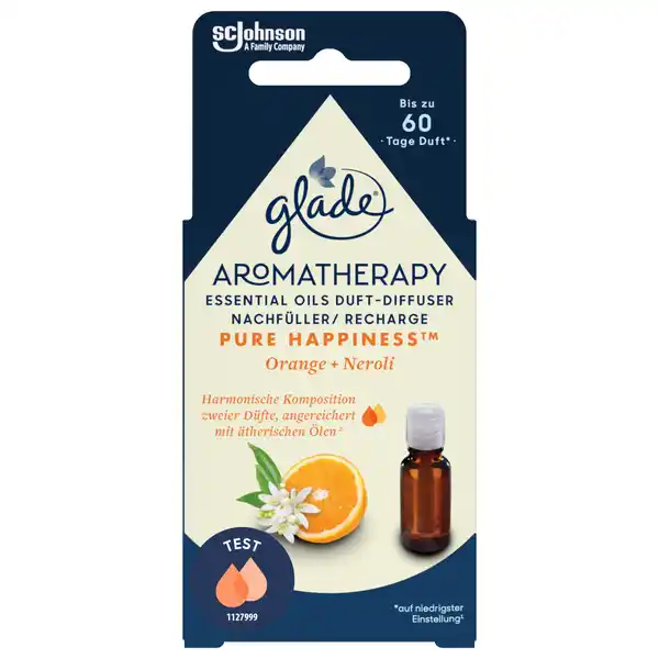 Glade Aromatherapy Essential Oils DuftDiffuser Nachfller  Pure Happiness: Цвет: Produktbeschreibung und details Der Glade Aromatherapy Essential Oils DuftDiffuser bietet mit Duft ampamp Licht ein multisensorielles individualisierbares Dufterlebnis Beleben Sie Ihren Tag mit Duftnoten von Orange und NeroliBlten Das Produkt ist vollstndig individualisierbar Durch seine  Lichteinstellungen ampamp  DuftintensittsEinstellungen schafft der Duftl Diffuser eine besondere Atmosphre und ein Premium Dufterlebnis Erleben Sie perfekten kontinuierlichen Raumduft fr bis zu  Tage auf niedrigster Einstellung Der Lufterfrischer fgt sich durch sein modernes und dekoratives Design in jedes zu Hause ein Der Diffuser wurde mit Sorgfalt kreiert ohne Parabene Phthalate Nitromoschus knstliche Farbstoffe und Frbemittel Die therischen le lassen sich direkt zu ihren Ursprungslndern zurckverfolgen Kontaktdaten SC Johnson GmbH Beratungsdienst Postfach  D Erkrath wwwscjohnsonde Anwendung und Gebrauch  Drehen und heben Sie die Abdeckung des DuftDiffusers um ihn zu ffnen  Setzen Sie den DuftlNachfller in den DuftDiffuser ein bis Sie ein KlickGerusch hren  Setzen Sie das DuftDiffuserGert wieder zusammen und schlieen Sie das USBKabel an Sie knnen das USBKabel mit jedem beliebigen TypA USBAnschluss nutzen wie beispielsweise mit Powerbanks Laptops oder Steckdosenadaptern  Schalten Sie den DuftDiffuser ein und stellen Sie Ihre gewnschte Duft und Lichteinstellungen ein Decken Sie den DuftDiffuser whrend des Gebrauchs nicht ab Inhaltsstoffe Citronellol alphaMethylbenzodioxolpropionaldehyd Trimethylcyclohexadienylbutenon dLimonen ZHexenylsalicylat Warnhinweise und wichtige Hinweise Warnhinweise Verursacht schwere Augenreizung Kann allergische Hautreaktionen verursachen Schdlich fr Wasserorganismen mit langfristiger Wirkung Ist rztlicher Rat erforderlich Verpackung oder Kennzeichnungsetikett bereithalten Darf nicht in die Hnde von Kindern gelangen BEI BERHRUNG MIT DER HAUT Mit viel Wasser und Seife waschen BEI KONTAKT MIT DEN AUGEN Einige Minuten lang behutsam mit Wasser splen Eventuell vorhandene Kontaktlinsen nach Mglichkeit entfernen Weiter splen Bei anhaltender Augenreizung rztlichen Rat einholen rztliche Hilfe hinzuziehen Behlter nur vllig restentleert der Wertstoffsammlung zufhren Schutzhandschuhe tragen Nur in gut gelfteten Bereichen verwenden Fr vollstndige Gebrauchs und Sicherheitshinweise Verpackung aufbewahren Personen die auf Duftstoffe empfindlich reagieren sollten dieses Produkt mit Vorsicht verwenden Raumdfte sind kein Ersatz fr gute Haushaltshygiene Gesicht und Hnde vom Ausgang des DuftDiffusers fernhalten das Metall nicht berhren
https://www.rossmann.de/de/haushalt-glade-aromatherapy-essential-oils-duft-diffuser-nachfueller---pure-happiness/p/5000204219388