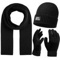 MONT EMILIAN "Arcachon" Women Winter set 3 pieces black: Цвет: Brand: MONT EMILIAN Set consisting of Mhat, gloves and Scarf Material: 100% acrylic Dimensions (Scarf): 170cm x 21cm Brand logo as a patch on the Beanie brim fit: Adults ideal for cold days soft and warming knit material Beanie with a wide brim to fold over the elastic material adapts perfectly to the body Brim, cuffs and Scarf rib knit simple, timeless design pleasant wearing comfort NEW, with tags &amp; original packaging
https://www.sportspar.com/mont-emilian-arcachon-women-winter-set-3-pieces-black