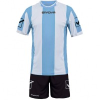 Givova Football Kit Jersey with Shorts Kit Catalano light blue / white: Цвет: Brand: Givova Material: 100% polyester Brand logo above the chest area, on both sleeves, on the right leg and on both sides of the pants ripped V-neck elastic, ribbed cuffs Mesh inserts ensure better ventilation elastic waistband with drawstring without mesh lining Short sleeve comfortable to wear NEW, with label &amp; original packaging
https://www.sportspar.com/givova-football-kit-jersey-with-shorts-kit-catalano-light-blue/white