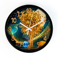 Часы настенные "Деревья", d-20 см, плавный ход: 