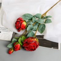 Цветы искусственные "Роза Солмус" d-7,5 см 64 см, красный: 