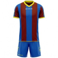 Givova Football Kit Jersey with Shorts Kit Catalano blue / dark red: Цвет: Brand: Givova Material: 100% polyester Brand logo above the chest area, on both sleeves, on the right leg and on both sides of the pants ripped V-neck elastic, ribbed cuffs Mesh inserts ensure better ventilation elastic waistband with drawstring without mesh lining Short sleeve comfortable to wear NEW, with label &amp; original packaging
https://www.sportspar.com/givova-football-kit-jersey-with-shorts-kit-catalano-blue/dark-red