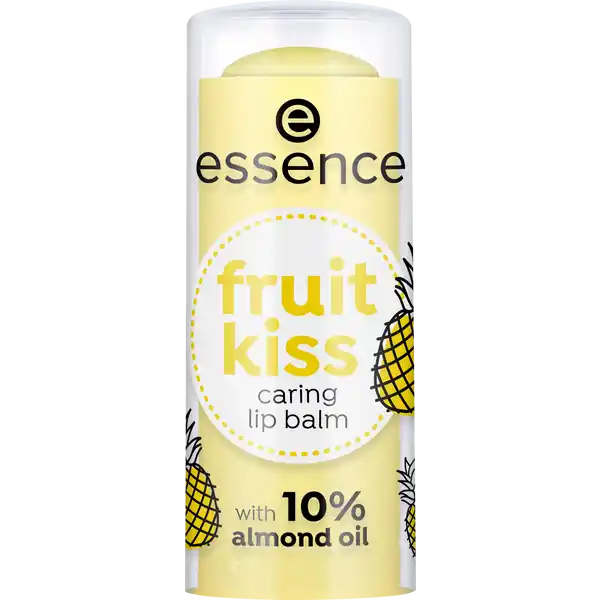 essence fruit kiss caring lip balm 05 - Pineapple Vibes: Цвет: Produktbeschreibung und details Pflegender Lippenbalsam mit  Mandell fr weiche Lippen und ein zarten Farbauftrag  zum Kssen schn Kontaktdaten cosnova GmbH Am Limespark  D Sulzbach am Taunus UrsprungslandHerkunftsort Polen Inhaltsstoffe TRIETHYLHEXANOIN POLYISOBUTENE CERA MICROCRISTALLINA MICROCRYSTALLINE WAX CAPRYLICCAPRIC TRIGLYCERIDE PRUNUS AMYGDALUS DULCIS SWEET ALMOND OIL EUPHORBIA CERIFERA CANDELILLA WAX TOCOPHERYL ACETATE ETHYLHEXYL PALMITATE RICINUS COMMUNIS CASTOR SEED OIL CAPRYLYL GLYCOL STEVIA REBAUDIANA EXTRACT GLYCERIN CAPRYLHYDROXAMIC ACID BENZYL ALCOHOL PARFUM FRAGRANCE LIMONENE COUMARIN CI  YELLOW  LAKE
https://www.rossmann.de/de/make-up-essence-fruit-kiss-caring-lip-balm-05---pineapple-vibes/p/4059729265975