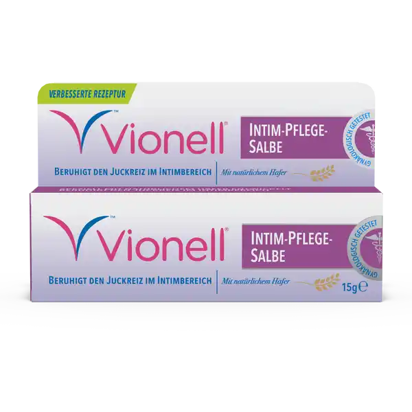 Vionell Intim-Pflege-Salbe: Цвет: Produktbeschreibung und details Es gibt ber  Grnde fr Jucken im Intimbereich So knnen zum Beispiel enge Kleidung Unterwsche Tampons Slipeinlagen Waschmittel Schwei und Ausfluss dazu fhren dass die Haut im ueren Intimbereich gereizt wird und juckt Die spezielle Zusammensetzung der Vionell IntimPflegeSalbe enthlt sorgfltig ausgewhlte Inhaltsstoffe die die Haut durch ihre rckfettenden Eigenschaften geschmeidig machen mit Feuchtigkeit versorgen und mit einem Schutzfilm versehen Kontaktdaten Combe International Ltd Guildford Rd Leatherhead  Surrey KT RX UK Anwendung und Gebrauch Die IntimPflegeSalbe ein bis mehrmals tglich auf die betroffenen Stellen im ueren Intimbereich auftragen Inhaltsstoffe Aqua Paraffinum Liquidum Isopropyl Myristate Laureth Cetearyl Alcohol Ceteareth Sorbitol Squalane Dimethicone Glyceryl Stearate PEG Stearate Stearyl Alcohol Cetyl Alcohol Tocopheryl Acetate Carbomer Disodium EDTA Triethanolamine Methylparaben Propylparaben Warnhinweise und wichtige Hinweise Warnhinweise Bitte beachten Sie die Packungsbeilage
https://www.rossmann.de/de/baby-und-spielzeug-vionell-intim-pflege-salbe/p/5010934003416