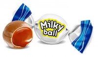 Карамель молочная Milky ball (упаковка 0,5кг): 