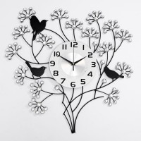Часы настенные, серия: Ажур, "Весенний букет", плавный ход, d-22 см, 60 x 60 см: 