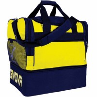 Givova Borsa Football Bag yellow / navy: Цвет: Brand: Giova Brand logo processed on the side Material: 100% polyester Dimensions L: approx. L length 50 x width 36.5 x height 38 in cm Dimensions M: approx. Llength 48 x width 27 x height 46 in cm a large main compartment with zipper Includes bottom compartment with zip for storing football boots (does not include hard case shell) two side pockets with zippers Various air inlets guarantee good ventilation a carrying handle an adjustable, padded shoulder strap lots of storage space pleasant wearing comfort NEW, with label and original packaging
https://www.sportspar.com/givova-borsa-football-bag-yellow/navy