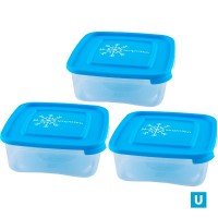 Комплект контейнеров "МОРОЗКО" 1,0 л (3 шт) для замораживания продуктов квадр: Цвет: Комплект контейнеров "МОРОЗКО" 1,0 л (3 шт) для замораживания продуктов квадр
