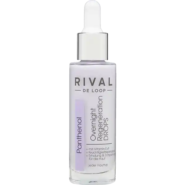 RIVAL DE LOOP Overnight Regeneration Drops: Цвет: https://www.rossmann.de/de/make-up-rival-de-loop-overnight-regeneration-drops/p/4305615897653
Produktbeschreibung und details Fr ein intensiv gepflegtes Wohlgefhl ber Nacht und eine ausgeruhte Ausstrahlung am Morgen jeder Hauttyp  Vitamin EF  feuchtigkeitsspendend  Erholung ampamp Entspannung fr die Haut vegan Kontaktdaten Dirk Rossmann GmbH Isernhgener Str   Burgwedel wwwrossmannde Anwendung und Gebrauch Tglich abends nach der Reinigung grozgig und gleichmig auf Gesicht Hals und Dekollet auftragen und sanft einmassieren Augen und Mundpartie aussparen Ideal geeignet als Ergnzung fr jede Hautpflegeroutine Inhaltsstoffe Aqua Panthenol Helianthus Annuus Seed Oil Squalane Tocopheryl Acetate Glycerin Lavandula Angustifolia Oil Tocopherol Salvia Officinalis Leaf Extract Sphingolipids Glycine Soja Oil Cetearyl Alcohol Xanthan Gum Glyceryl Linoleate Hydrogenated Vegetable Glycerides Potassium Cetyl Phosphate Microcrystalline Cellulose Hydrogenated Palm Glycerides Glyceryl Oleate Sclerotium Gum Glyceryl Palmitate Ethylhexylglycerin Sodium Benzotriazolyl Butylphenol Sulfonate Glyceryl Linolenate Linalool Glyceryl Stearate Phospholipids Pantolactone Citric Acid Sodium Benzoate Potassium Sorbate Lactic Acid Geraniol Sodium Citrate Ascorbyl Palmitate Lecithin Hydrogenated Palm Glycerides Citrate Phenoxyethanol CI  CI