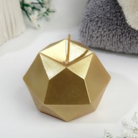 Свеча фигурная "Многоугольник", 5х5 см, золото: 