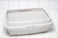 Туалет для котят сбортом св.серый пластик /25шт 231: 