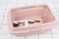 Туалет для котят, сетка + рамка, пластик /20шт 232 пеп.роз: 