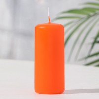 Свеча - цилиндр ароматическая "Апельсин", 4х9 см, 11 ч, 88 г, оранжевая: 