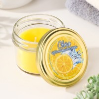 Свеча в банке ароматическая "Лимонный фреш", 6х7 см, 120 г: 