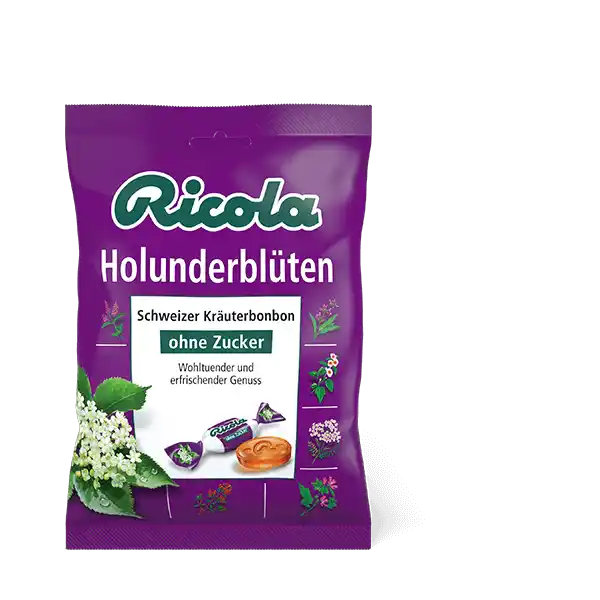 Ricola Holunderblten Bonbons zuckerfrei g: Цвет: Produktbeschreibung und details Ricola nutzt die Strauchblume fr die wir so viele Namen kennen als harmonische Ergnzung zur wohltuenden Krutermischung aus  Schweizer Bergkrutern Das Resultat sind die erfrischendfruchtigen und zuckerfreien HolunderbltenBonbons Ein wohltuender und erfrischender Genuss Mit  Krutern Zuckerfrei Aus naturgemssem Anbau Nur natrliche Aromen Lebensmittelunternehmer Name Vertrieb fr Deutschland Klosterfrau Adresse  Kln wwwricolacomdede UrsprungslandHerkunftsort Schweiz Rechtlich vorgeschriebene Produktbezeichnung Schweizer Kruterbonbon Zutaten Zutaten Isomalt Suerungsmittel pfelsure Kruterauszge   aus Holunderblten Spitzwegerich Eibisch Pfefferminze Thymian Salbei Frauenmantel Schafgarbe Bibernelle Malve Schlsselblume Ehrenpreis und Andorn Zitronensaftkonzentrat Sungsmittel Aspartam AcesulfamK natrliche Aromen Konzentrat Skartoffel Karotte Menthol Nhrwerte Durchschnittliche Nhrwertangaben pro  g Energie  kj   kcal Fett  g davon  gesttigte Fettsuren  g Kohlenhydrate  g davon  Zucker  g  mehrwertige Alkohole  g Eiwei  g Salz  g Anwendung und Gebrauch Bonbons langsam lutschen und im Mund zergehen lassen nicht zerbeissen Gebrauch Aufbewahrung und Verwendung Aufbewahrungs und Verwendungsbedingungen Vor Wrme und Feuchtigkeit geschtzt aufbewahren Warnhinweise und wichtige Hinweise Warnhinweise Mehrwertige Alkohole Das Produkt enthlt mehrwertige Alkohole wie Isomalt Sorbit Sorbitsirup Ein bermssiger Verzehr kann abfhrend wirken Aspartam Das Produkt enthlt mit Aspartam eine Phenylalaninquelle und eignet sich deshalb nicht fr Personen mit der Erbkrankheit Phenylketonurie Gluten Das Produkt gilt gem Codex Standard als glutenfrei und eignet sich fr Personen mit einer GlutenUnvertrglichkeit Laktose Das Produkt gilt gem Schweizerischer Verordnung betreffend die Information ber Lebensmittel LIV als laktosefrei und eignet sich fr Personen mit LaktoseIntoleranz
https://www.rossmann.de/de/gesundheit-ricola-holunderblueten-bonbons-zuckerfrei-75g/p/7610700945070