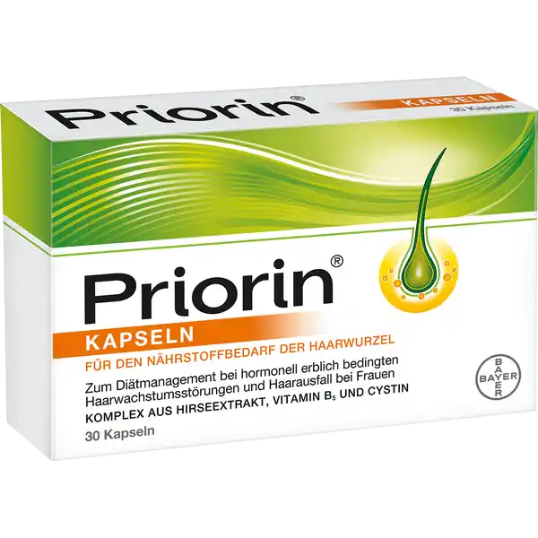 Priorin Kapseln: Цвет: Produktbeschreibung und details Zur ditischen Behandlung von hormonell erblich bedingten Haarwachstumsstrungen ampamp Haarausfall versorgt die Haarwurzel mit Mikronhrstoffen mit Hirseextrakt Vitamin B und Cystin Lebensmittelunternehmer Name Bayer Vital GmbH Adresse D Leverkusen Deutschland Rechtlich vorgeschriebene Produktbezeichnung Ditetisches Lebensmittel fr besondere medizinische Zwecke Bilanzierte Dit Zutaten WEIZEN keiml Gelantine Rind Schwein wssriger Hirseextrakt  g ilger Hirseextrakt  g Feuchthaltemittel Glycerin Trennmittel Bienenwachs  gelb Feuchthaltemittel Sorbit Emulgator SOJA lecithin CalciumDPantothenat  g Trennmittel Magnesiumoxid Farbstoffe Eisenoxide und Eisenhydroxide Titandioxid LCystin  g Aromen Aufgrund der besonderen Ernhrungserfordernisse im speziellen Anwendungsbereich ist der Gehalt an Pantothensure erhht  Kapsel Priorin enthlt Hirseextrakt  mg Pantothensure Vitamin B  mg LCystin  mg Nhrwerte Durchschnittliche Nhrwertangaben pro  Portion pro  g Energie  kj   kcal  kj   kcal Fett  g  g Kohlenhydrate  g  g Eiwei  g  g Anwendung und Gebrauch Bei Haarausfall Morgens  Kapseln und abends  Kapsel tglich Bei leichteren Haarwachstumsstrungen  Kapsel tglich Fr eine sichtbare Besserung des Haarzustandes sollte sich die ditetische Behandlung mit Priorin mindestens ber einen Zeitraum von drei Monaten erstrecken Gebrauch Aufbewahrung und Verwendung Aufbewahrungs und Verwendungsbedingungen Achten Sie zustzlich auf eine abwechslungsreiche ausgewogene Ernhrung und eine gesunde Lebensweise Trocken und nicht ber C lagern Warnhinweise und wichtige Hinweise Warnhinweise Priorin enhlt einen besonderen Komplex aus speziellen Mikronhrstoffen und ist zur ditetischen Behandlung von androgenetisch bedingten Haarwachstumsstrungen und Haarausfall bei Frauen bestimmt Fr ergnzende bilanzierte Diten schreibt der Gesetzgeber den folgenden wichtigen Hinweis vor Priorin ist als ergnzende bilanzierte Dit unter tztlicher Aufsicht zu verwenden
https://www.rossmann.de/de/gesundheit-priorin-kapseln/p/2050000041112