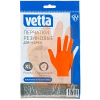 Перчатки резиновые спец. для уборки оранжевые XL VETTA: 