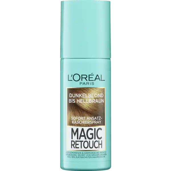 LOral Paris Magic Retouch AnsatzKaschierspray Dunkelblond bis Hellbraun: Цвет: Produktbeschreibung und details LOreal Paris Magic Retouch AnsatzKaschierspray Dunkelblond bis Hellbraun eignet sich fr dunkelblondes bis hellbraunes Haar und kaschiert selbst graue Haaranstze in nur  Sekunden Der Mix aus facettenreichen Pigmenten passt sich harmonisch den Lngen der Haare an  fr stufenlose bergnge Mit diesem handlichen Helfer sind spontane wichtige Verabredungen kein Problem Einfach Dose kurz schtteln sprhen und der Haaransatz ist kaschiertDie Farbe hlt zuverlssig bis zur nchsten Haarwsche  und auch Schwei feuchtes Wetter oder Styling knnen ihr nichts anhaben Das Ansatzspray knnen Sie auf allen Haarfarben und Colorationsmarken anwenden sogar auf SalonfarbenAuerdem lt sich mit dem LOreal Paris Magic Retouch AnsatzKaschierspray Dunkelblond bis Hellbraun die berbrckung bis zur nchsten Coloration optimal gestalten Dank der schonenden Formulierung ohne Ammoniak kann es tglich verwendet werden ohne das Haar zu schdigenUm Ihrer Frisur ein passendes Finish zu geben eignet sich das LOreal Paris Elnett de Luxe Haarspray Color Schutz Es erhlt die Farbfrische und schenkt Halt ohne zu verkleben Kontaktdaten LOral Paris TSA   ST OUEN CEDEX FR wwwlorealparisde UrsprungslandHerkunftsort Belgien Anwendung und Gebrauch Das LOreal Paris Magic Retouch AnsatzKaschierspray ist ganz einfach anzuwendenUm die richtigen Stellen zu kaschieren die Haare zuerst wie gewnscht stylen Dann die Magic RetouchDose kurz schtteln und mit ca  cm Abstand in einer gleichmigen Bewegung  Mal ber den Ansatz sprhen Die Dose dabei von oben seitlich ber den Ansatz halten Das Gesicht dabei gegebenenfalls mit der freien Hand schtzen Die Farbe ist mit Wasser und Seife problemlos von der Haut abwaschbarZum Schluss die Farbe fr eine Minute trocknen lassen Gebrauch Aufbewahrung und Verwendung Aufbewahrungs und Verwendungsbedingungen Entzndbares Aerosol Behlter steht unter Druck Kann bei Erwrmung bersten Von Hitze heien Oberflchen Funken offenen Flammen und anderen Zndquellen fernhalten Nicht rauchen Nicht gegen offene Flamme oder andere Zndquelle sprhen Nicht durchstechen oder verbrennen auch nicht nach Gebrauch Vor Sonnenbestrahlung schtzen Nicht Temperaturen ber C aussetzen Darf nicht in die Hnde von Kindern gelangen Nicht in die Augen oder auf irritierte Haut sprhen Nicht absichtlich einatmen Benutzung ausschlielich gem Verwendungszweck Nicht in einem schlecht belfteten Raum benutzen Nur entleerte Dosen in die Wertstoffsammlung geben Inhaltsstoffe   INGREDIENTS ISOBUTANE  ETHYL TRISILOXANE  CI  CI  CI   IRON OXIDES  CI   TITANIUM DIOXIDE  TRIMETHYLSILOXYSILICATE  TRIETHOXYCAPRYLYLSILANE  METHYL TRIMETHICONE FIL C Warnhinweise und wichtige Hinweise Warnhinweise GEFAHR EXTREM ENTZNDBARES AEROSOL Behlter steht unter Druck Kann bei Erwrmung bersten Von Hitze heien Oberflchen Funken offenen Flammen und anderen Zndquellen fernhalten Nicht rauchen Nicht gegen offene Flammen oder andere Zndquelle sprhen Nicht durchstechen oder verbrennen auch nicht nach Gebrauch Vor Sonnenbestrahlung schtzen Nicht Temperaturen ber  C aussetzen Darf nicht in die Hnde von Kindern gelangen Nicht in die Augen oder auf irritierte Haut sprhen Nicht absichtlich einatmen Benutzung ausschlielich gem Verwendungszweck Nicht in einem schlecht belfteten Raum benutzen Nur entleerte Dosen in die Wertstoffsammlung geben Nicht in Richtung Gesicht und Augen sprhen Bei Kontakt mit den Augen gut aussplen Nicht einatmen  Mund whrend der Anwendung schlieen
https://www.rossmann.de/de/pflege-und-duft-loreal-paris-magic-retouch-ansatz-kaschierspray-dunkelblond-bis-hellbraun/p/3600523193219