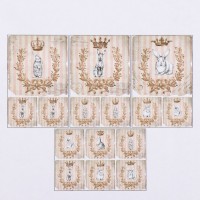 Набор декупажных карт 4 шт «Королевский кролик», 45 г/м2, формат А4: 