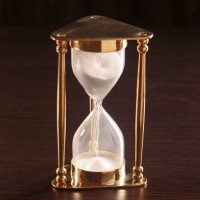 Песочные часы "Меланта" латунь, стекло (5 мин) 8х8,5х14,5 см: 
