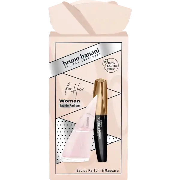 bruno banani Geschenkset Woman Twibox: Цвет: Produktbeschreibung und details Dieses bruno banani Woman Geschenkset fr Sie enthlt ein unkonventionelles bruno banani Woman Eau de Parfum ml und die erstaunliche No End Mascara von Manhattan Cosmetics Das Eau de Parfum bietet eine Kombination die jede Frau begeistern wird Der erfrischend andere Duft spielt mit Kontrasten und drckt pure Unbeschwertheit aus Die No End Mascara ist die perfekte Ergnzung zu dem frischen und frechen Eau de Parfum Sie zaubert sofortiges Volumen und endlos lange Wimpern fr einen unwiderstehlichen Augenaufschlag Dieses auergewhnliche Geschenkset ist perfekt fr selbstbewusste und unkonventionelle Frauen die die sanften Verfhrungskrfte eines Engels mit der leidenschaftlichen Energie eines lebenslustigen Teufels kombinierenDas Geschenkset wurde im Vergleich zu unseren Geschenksets aus dem Jahr  mit  weniger Plastik verpackt Das Geschenkset besteht aus Eau de Parfum ml und Manhattan No End Mascara Zielgruppe  fr Sie Kopfnote  Freesie schwarze Johannisbeere Herznote  Alpenveilchen Pfingstrose Mango Basisnote  Vanille Amber Duftfamilie  blumig fruchtig Anwendung und Gebrauch EdP Auf die gesunde Haut aufsprhen Inhaltsstoffe EdP Alcohol Denat ParfumFragrance AquaWaterEau Ethylhexyl Methoxycinnamate Benzyl Salicylate Hydroxycitronellal Hexyl Cinnamal Benzophenone Ethylhexyl Salicylate Limonene Butyl Methoxydibenzoylmethane Citronellol BHT AlphaIsomethyl Ionone Alcohol TrisTetramethylhydroxypiperidinol Citrate Linalool Benzyl Benzoate Geraniol Red  CI  Mascara AQUAWATEREAU PARAFFIN GLYCERYL STEARATE COPERNICIA CERIFERA CERACOPERNICIA CERIFERA CARNAUBA WAXCIRE DE CARNAUBA PVP CERA ALBABEESWAXCIRE DABEILLE TRIBEHENIN PROPYLENE GLYCOL POLYSORBATE  STEARIC ACID AMMONIUM ACRYLATES COPOLYMER PANTHENOL CAPRYLYL GLYCOL HYDROXYETHYLCELLULOSE TOCOPHERYL ACETATE TALC SODIUM HYDROXIDE MICA SILICA ASCORBYL GLUCOSIDE CALCIUM ALUMINUM BOROSILICATE COCOYL HYDROLYZED WOOL HYDROLYZED COLLAGEN DERIVED FROM FISH SERICA POWDERSILK POWDERPOUDRE DE SOIE RETINYL PALMITATE HDITRIMETHYLOL HEXYLLACTONE CROSSPOLYMER GLYCERIN PANTOLACTONE HYDROGENATED OLIVE OIL OLEA EUROPAEA Warnhinweise und wichtige Hinweise Warnhinweise EdP Entflammbar
https://www.rossmann.de/de/make-up-bruno-banani-geschenkset-woman-twibox/p/3616303795498