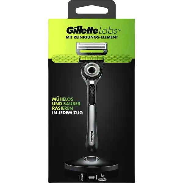 Gillette Labs Rasierer mit 1 Klinge: Цвет: Produktbeschreibung und details Gillette Labs mit ReinigungsElement ist der weltweit erste Rasierer mit im Griff integrierter ReinigungsTechnologie fr eine mhelose und saubere Rasur in jedem Zug Das ReinigungsElement entfernt Schmutz und Ablagerungen bevor die Klingen ber die Haut fahren Durch die DFlexDiscTechnologie passt sich der Rasierer an dein Gesicht an um Komfort und Kontakt bei jedem Zug zu gewhrleisten Er wird mit einem magnetischen Dock geliefert und hat erstmalig eine lebenslange Garantie auf den RasiererGriff weitere Informationen unter wwwgillettedegarantie Ausgestattet mit den besten Rasierklingen von Gillette die ersten  Klingen ist dieser Rasierer fr eine schnelle und einfache Rasur konzipiert Verwende die GilletteLabs Ersatzklingen die auch mit dem Gillette Heated Razor kompatibel sind Kontaktdaten Procter ampamp Gamble  SchwalbachTs Germany wwwgillettecom UrsprungslandHerkunftsort China Inhaltsstoffe PEGM PEGM PEG Silica Pentaerythrityl TetraDiTButyl Hydroxyhydrocinnamate TrisDiTButylPhosphite Vitis Vinifera Grape Seed Oil Persea Gratissima Avocado Oil BHT
https://www.rossmann.de/de/pflege-und-duft-gillette-labs-rasierer-mit-1-klinge/p/8001090269232