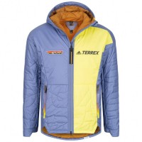 adidas Terrex Myshelter Primaloft Padded Men Winter Jacket H48975: Цвет: Brand: adidas Material: 100% polyester (recycled) Lining: 100% polyester (recycled) Padding: 100% polyester (recycled) Brand logo printed on the left chest German Ski Association logo on the right chest TERREX – developed for outdoor activities, water and dirt repellent and offer excellent traction Primeblue – high-performance material that e.g. T. made of Parley Ocean Plastic® Primaloft – warming insulation even in wet conditions With a hoodie high stand-up collar Full-length zipper with chin guard two side pockets with concealed zippers elastic arm cuffs regular fit an extended back section an internal hanging loop pleasant wearing comfort NEW, with label &amp; original packaging
https://www.sportspar.com/adidas-terrex-myshelter-primaloft-padded-men-winter-jacket-h48975