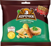 «3 Корочки», сухарики со вкусом холодца с хреном и горчичным соусом «Calve», 85г: 