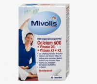 Миволис Кальций 600 + Витамин D3 + К1 + К2, 30 штук по 50 г: Для поддержания нормальных костей
Кальций и витамин D3 для поддержания нормальной функции мышц и зубов.
Витамин D3 поддерживает усвоение кальция.
1 раз в день
Mivolis Calcium 600+Витамин D3+Витамин K1+K2 содержит важные строительные блоки для нормальных костей. • Кальций необходим для поддержания нормальных костей и зубов и способствует нормальной функции мышц. Однако потребность в кальции не всегда удовлетворяется за счет продуктов питания, учитывая определенные диетические привычки или жизненные ситуации. • Витамин D способствует поддержанию нормальных костей и зубов. • Витамин К поддерживает здоровье костей. Пищевая добавка Миволис Кальций 600+Витамин D3+Витамин К1+К2 может быть особенно полезна: • во время беременности и грудного вскармливания • в фазе роста у подростков • при несбалансированном питании.