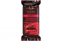 «OZera», шоколад горький Dark & Red berries, 40г (упаковка 15шт.): 