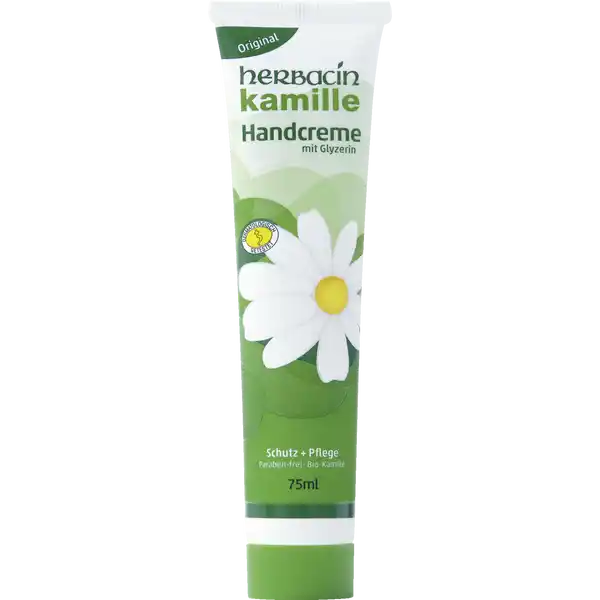 Herbacin Kamille Handcreme: Цвет: Produktbeschreibung und details Die feuchtigkeisspendende Handcreme mit der Dreifachwirkung fr glatte und gepflegte Hnde Vor der Arbeit schtzt sie die Hnde nach der Arbeit pflegt sie die Hnde Die bewhrte Handcreme mit den wertvollen Wirkstoffen der Kamille pflanzlichem Glyzerin und schtzendem Silikon versorgt die Haut mit Feuchtigkeit Raue und rissige Haut wird regeneriert Die Hnde werden glatt und geschmeidig beinhaltet natrlichen KamillenbltenExtrakt parabenfrei minerallfrei ohne tierische Rohstoffe ohne knstliche Farbstoffe dermatologisch getestet minimal parfmiert Kontaktdaten Herbacin cosmetic GmbH D WuthaFarnroda wwwherbacincom UrsprungslandHerkunftsort Deutschland Inhaltsstoffe Aqua Water Glycerin Glyceryl Stearate Dimethicone Cetearyl Alcohol Ethylhexyl Palmitate Sodium Cetearyl Sulfate Propylene Glycol Chamomilla Recutita Matricaria Flower Extract Bisabolol Phenoxyethanol Caprylyl Glycol Parfum Fragrance Benzyl Salicylate Coumarin Hexyl Cinnamal Limonene
https://www.rossmann.de/de/pflege-und-duft-herbacin-kamille-handcreme/p/4013718021898