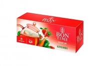 «Bontime», чай черный «Клубника», 25 пакетиков, 37г: 