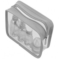 VERTICAL STUDIO quotTerrkquot Cosmetic bag with travel bottles grey: Цвет: Brand: VERTICAL STUDIO Set consisting of a cosmetic bag and various utensils for filling it Utensils: spray bottle, cosmetic bottle, pump bottle, two jars, funnel, Lspoon and pourer Material: PVC, polyurethane Material (bottles): 100% polypropylene Brand logo printed on the front Zipper on top Dimensions (LxWxH): approx. 15 x 17 x 6 cm for easy transport of liquid toiletries, e.g. on the plane Leak-proof design and easy to dispense transparent material water-repellent Bag ideal for travel and at home NEW, with original packaging
https://www.sportspar.com/vertical-studio-terraak-cosmetic-bag-with-travel-bottles-grey