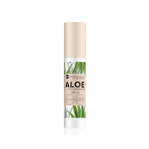 HYPOAllergenic Aloe Eye Concealer SPF 25 01 Light: Цвет: Produktbeschreibung und details Der HYPOAllergenic Aloe Eye Concealer mit LSF  ist speziell fr die sensible Partie unter dem Auge geeignet Die leichte lfreie Formel verhindert das vorzeitige Absetzen in kleinen Hautfltchen Dank der intensiven Pigmentierung knnen Augenringe zuverlssig abgedeckt und der Blick erfrischt werden  auch nach einer schlaflosen Nacht Der enthaltene Aloe VeraSaft spendet der Haut viel Feuchtigkeit und pflegt sie gleichzeitig Der integrierte Lichtschutzfaktor  schtzt zudem die empfindliche Haut unter dem Auge vor schdlichen UVStrahlen Erhltlich in  Nuancen Die Formulierung entspricht unserem Clean BeautyAnsatz und  der Inhaltsstoffe sind natrlichen Ursprungs Veganes Produkt Geeignet fr Personen mit empfindlicher und zu Allergien neigender Haut Dermatologisch und unter der Aufsicht von Augenrtzen getestet Kontaktdaten Bell PPHU Bell PPHU ul Graniczna  G  Jzefw Poland Anwendung und Gebrauch Eine dnne Schicht mit den Fingern oder einem Pinsel unter dem Auge auftragen und vorsichtig einarbeiten Anschlieend mit Puder fixieren Inhaltsstoffe Aqua Diethylhexyl Carbonate Triethylhexanoin Titanium Dioxide Isononyl Isononanoate Polyglyceryl DiisostearatePolyhydroxystearateSebacate Glycerin Magnesium Sulfate Diisostearoyl Polyglyceryl Dimer Dilinoleate Silica Disteardimonium Hectorite Aloe Barbadensis Leaf Juice Stearic Acid Aluminum Hydroxide Stearoyl Inulin Ethylhexylglycerin Propylene Carbonate Hydrogenated Lecithin Alumina Magnesium Oxide Phenoxyethanol Potassium Sorbate Sodium Benzoate CI  CI  CI  CI
https://www.rossmann.de/de/make-up-hypoallergenic-aloe-eye-concealer-spf-25-01-light/p/5902082553465