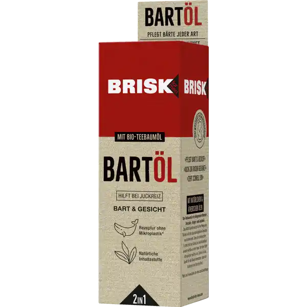 Brisk for Men Bartl in: Цвет: Produktbeschreibung und details Das BRISK Bartl wurde fr die Pflege von Brten und der darunterliegenden Gesichtshaut entwickelt Dank der ultraleichten Formel zieht es schnell ein und hinterlsst keinen Fettfilm auf der Haut Der Bart fhlt sich sprbar weicher an Zudem ist das Bartl fr die Rasur einsetzbar ideal fr Konturen rund um den Bart mit BioTeebauml mit natrlichen und therischen len hilft bei Juckreiz pflegt Bart und Gesicht auch zur Rasur geeignet zieht schnell ein natrliche Inhaltsstoffe Rezeptur ohne Mikroplastik Kontaktdaten Lornamead GmbH Harckesheyde   Norderstedt wwwlornameadcom UrsprungslandHerkunftsort Deutschland Anwendung und Gebrauch Ein paar Tropfen l auf die Handflchen geben verreiben und anschlieend gleichmig im Bartbereich verteilen Nicht aussplen Eine regelmige Anwendung wird empfohlen Fr die Rasur ein paar Tropfen l auf die zu rasierende Stellen auftragen kurz einwirken lassen und anschlieend rasieren Den Rasierer regelmig reinigen Inhaltsstoffe Prunus Amygdalus Dulcis Sweet Almond Oil Persea Gratissima Avocado Oil Argania Spinosa Argan Kernel Oil Simmondsia Chinensis Jojoba Seed Oil Melaleuca Alternifolia Tea Tree Leaf Oil Tocopherol Cedrus Atlantica Cedarwood Bark Oil Limonene Linalool Warnhinweise und wichtige Hinweise Warnhinweise Kontakt mit Augen vermeiden Bei Augenkontakt mit klarem Wasser aussplen
https://www.rossmann.de/de/pflege-und-duft-brisk-for-men-bartoel-2in1/p/4045612009061