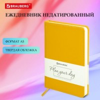 Ежедневник недатированный А5 138х213 мм BRAUBERG "Imperial" под кожу, 160 л., желтый, 111858: Цвет: Ежедневник BRAUBERG "Imperial", выполненный в классическом дизайне, придаст статус и солидность его обладателю.
Внутренний блок включает 160 листов тонированной бумаги плотностью 70 г/м2. Каждая страничка имеет перфорированный угол. Благодаря стандартному формату А5 ежедневник удобно использовать как в офисе, так и на выездных деловых встречах. Твердая обложка, стилизованная под гладкую кожу, подходит для горячего тиснения. Дополнением является закладка-ляссе, с помощью которой при необходимости можно быстро открыть ежедневник на нужной странице. Помимо прочего ежедневник снабжен обширным справочным материалом.Недатированный ежедневник BRAUBERG "Imperial" станет отличным подарком к любому празднику и событию.