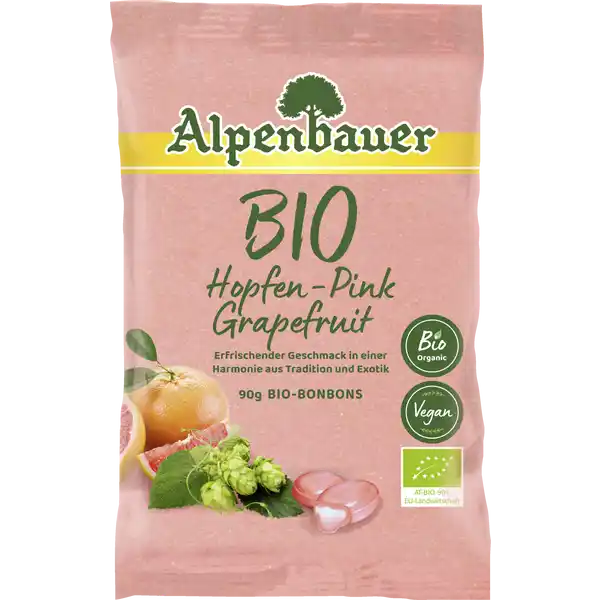 Alpenbauer Bio Bonbons Hopfen Pink Grapefruit: Цвет: https://www.rossmann.de/de/gesundheit-alpenbauer-bio-bonbons-hopfen-pink-grapefruit/p/4054451250169
Produktbeschreibung und details Erfrischender Geschmack in einer Harmonie aus Tradition und Exotik Lebensmittelunternehmer Name Bavarian Sweets GmbH Adresse Grnwalder Weg a  Unterhaching Germany Bio Zertifikat DEKO UrsprungslandHerkunftsort EU Landwirstschaft Testurteile Qualittssiegel ampamp Verbandszeichen Rechtlich vorgeschriebene Produktbezeichnung Gefllte BioBonbons mit GrapefruitHopfenGeschmack Zutaten Glukosesirup Zucker Suerungsmittel Citronensure Hopfenextrakt  frbendes Aroniasaftkonzentrat natrliches GrapefruitAroma Rohstoffe aus kontrolliert biologischem Anbau Nhrwerte Durchschnittliche Nhrwertangaben pro  g Energie  kj   kcal Fett  g davon  gesttigte Fettsuren  g Kohlenhydrate  g davon  Zucker  g Eiwei  g Salz  g Gebrauch Aufbewahrung und Verwendung Aufbewahrungs und Verwendungsbedingungen Vor Wrme und Feuchtigkeit schtzen