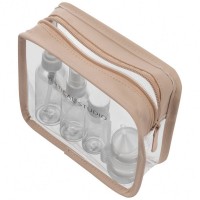 VERTICAL STUDIO quotTerrkquot Cosmetic bag with travel bottles beige: Цвет: Brand: VERTICAL STUDIO Set consisting of a cosmetic bag and various utensils for filling it Utensils: spray bottle, cosmetic bottle, pump bottle, two jars, funnel, Lspoon and pourer Material: PVC, polyurethane Material (bottles): 100% polypropylene Brand logo printed on the front Zipper on top Dimensions (LxWxH): approx. 15 x 17 x 6 cm for easy transport of liquid toiletries, e.g. on the plane Leak-proof design and easy to dispense transparent material water-repellent Bag ideal for travel and at home NEW, with original packaging
https://www.sportspar.com/vertical-studio-terraak-cosmetic-bag-with-travel-bottles-beige