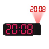 Часы - будильник электронные настольные с проекцией на потолок, термометром, календарем, USB: 