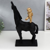 Сувенир полистоун "Малыш на коне" 40х12х28 см: 