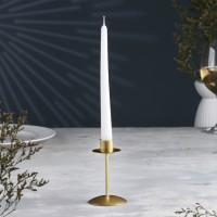 Подсвечник "Боб" металл на одну свечу, 7,4х12 см, золотой: 