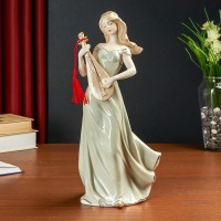 Сувенир керамика "Девушка с мандолиной" 34х15х11,5 см: 